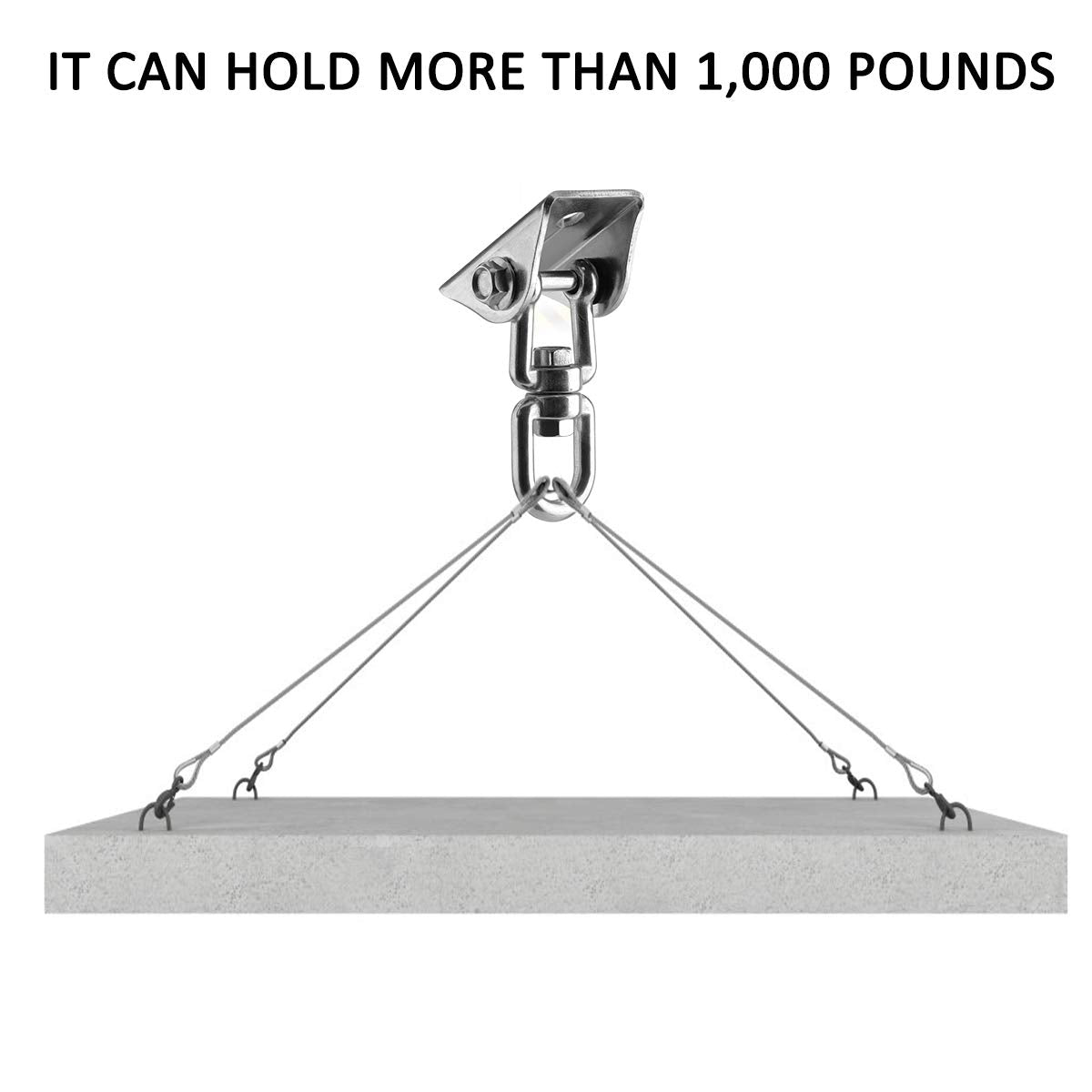 Velomill hammock kit includes bolts, screws, hook and hardware for quick assembly.