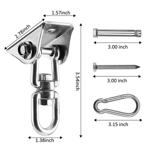 Velomill hammock hanging kit supports up to 1000 lb for heavy-duty use.