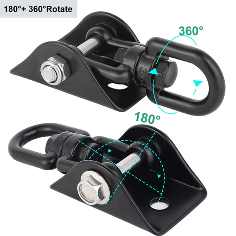 Velomill porch swing kit assembled displays 360° swivel for smooth outdoor movement.