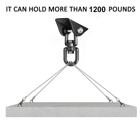 Velomill swivel assembly emphasizes quiet 360-degree rotation for indoor or outdoor swings.