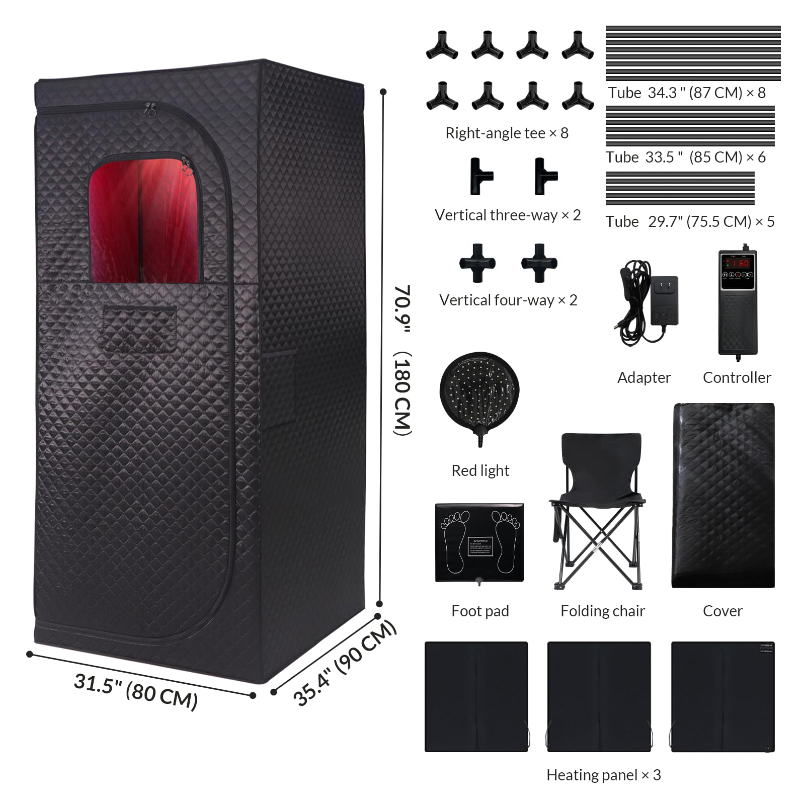 Veloqore dry infrared sauna 9-level control enabling customized sessions.