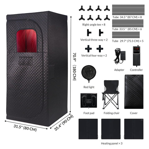 Veloqore dry infrared sauna 9-level control enabling customized sessions.