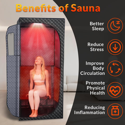 Veloqore foldable portable sauna design for easy storage and multi-room use.