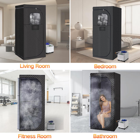 Veloqore portable sauna control panel close-up featuring 9-level temperature control for personalized heat.
