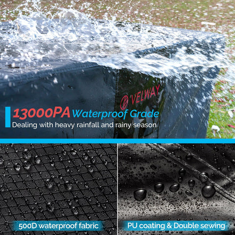 Velway cover with large air vents reduces interior condensation.