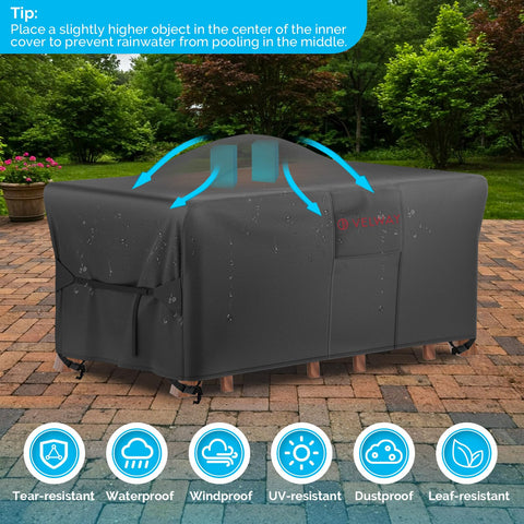 Velway durable cover supports long-term storage and seasonal protection.