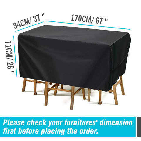 Velway waterproof Oxford fabric shields outdoor furniture from rain and sun.