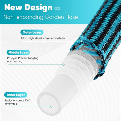 Velybrin kink-free three-layer design ensures smooth handling while watering.