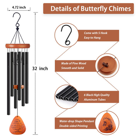 VENBEEL butterfly pattern chime sparks relaxation in garden spaces