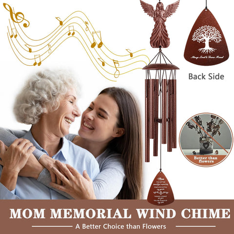VENBEEL Mom Memorial Wind Chimes with durable tubes endure weather while preserving soothing tones.