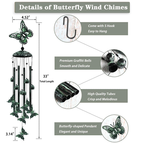 VENBEEL wind chime rope and S-hook emphasize easy, tangle-free hanging.