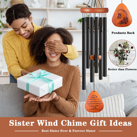 VENBEEL wind chime sail with blessing engraving enhances gift appeal