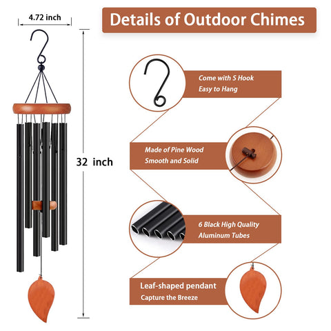 VENBEEL wind chimes installed in garden setting for ambient decor.