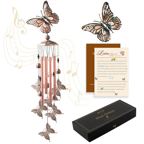 VENBEEL outdoor butterfly wind chimes creating soothing garden sound