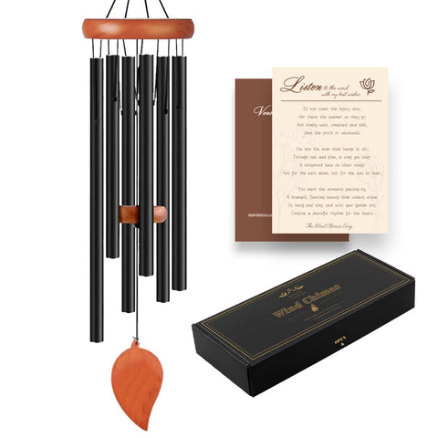 VENBEEL wind chimes with six thickened tubes for durable outdoor sound.