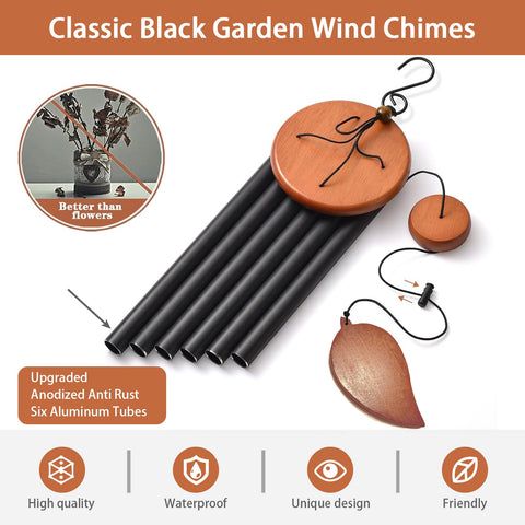 VENBEEL wind chimes wooden pine frame highlighting wear resistance.