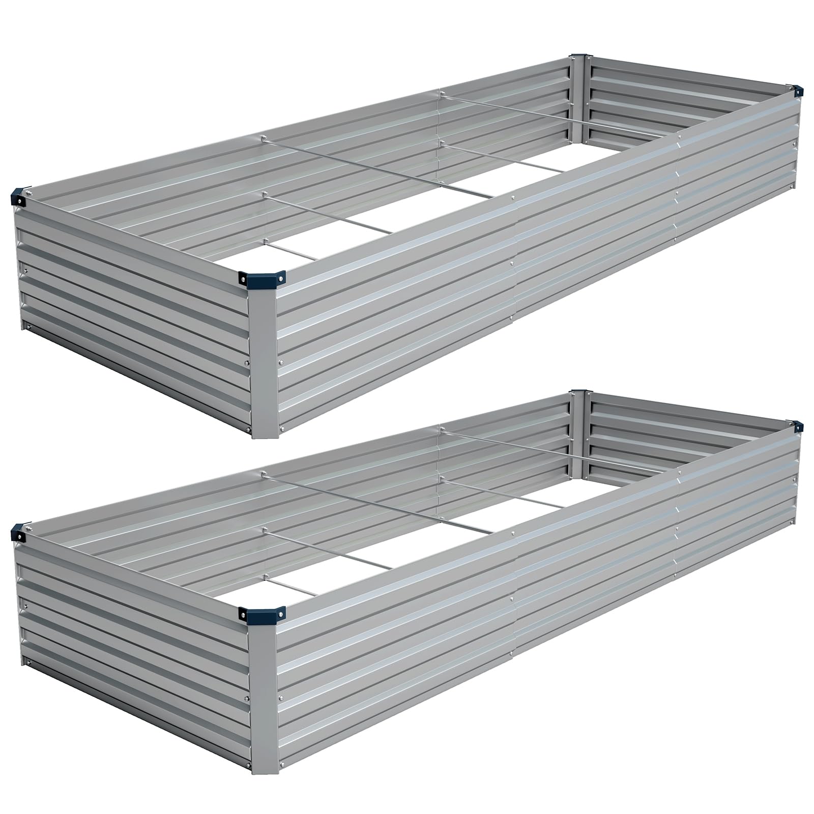 Vengarus 10ft raised bed two-pack in a sunny backyard, ideal for vegetables.
