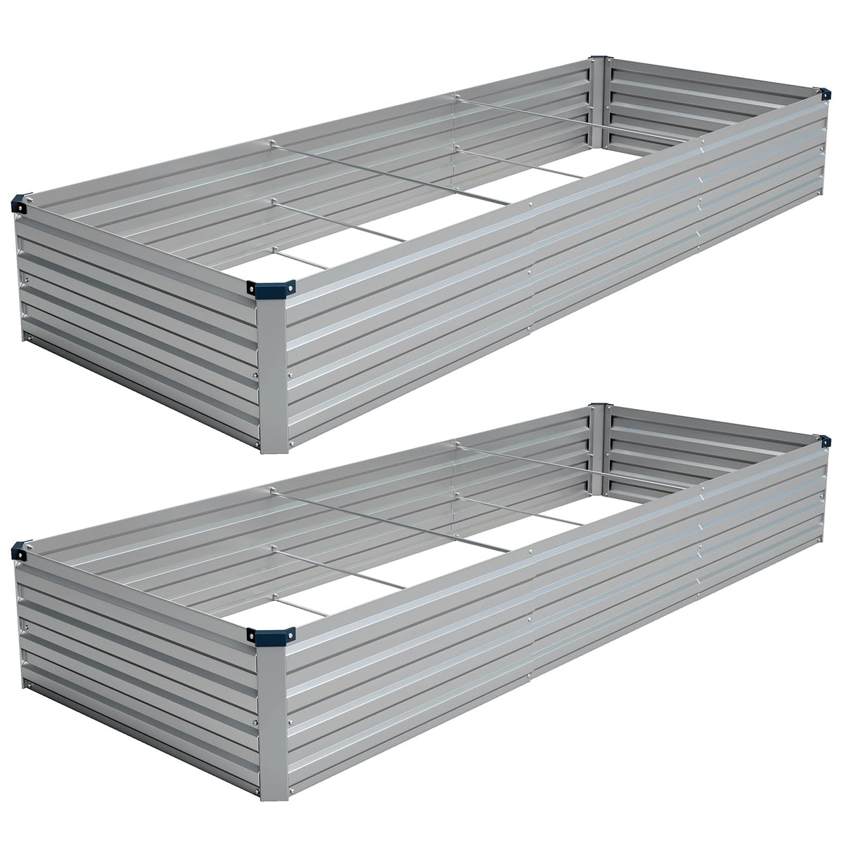 Vengarus 10ft raised bed two-pack in a sunny backyard, ideal for vegetables.
