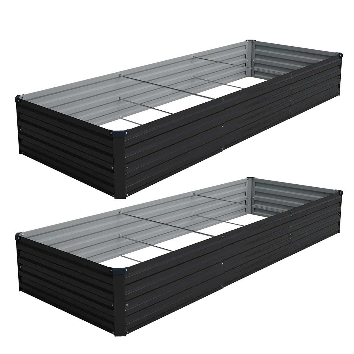 Vengarus 2-pack raised garden bed assembly showing independent planter boxes for versatile gardening.