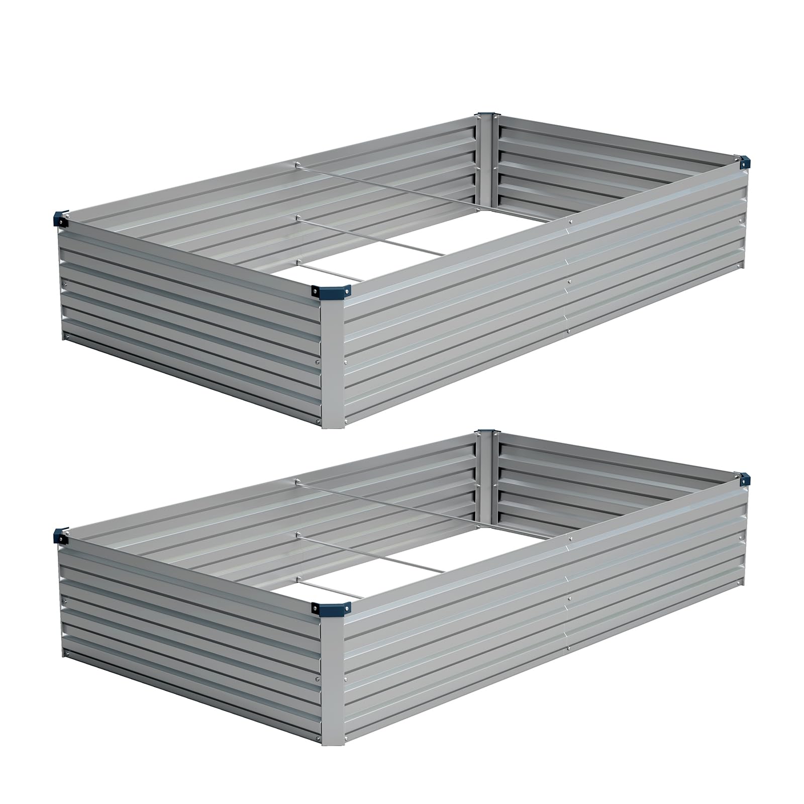 Vengarus 8x4x1ft galvanized raised bed assembly for simple setup.