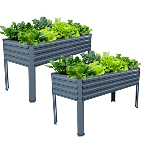 Vengarus galvanized raised garden bed with legs for elevated planting