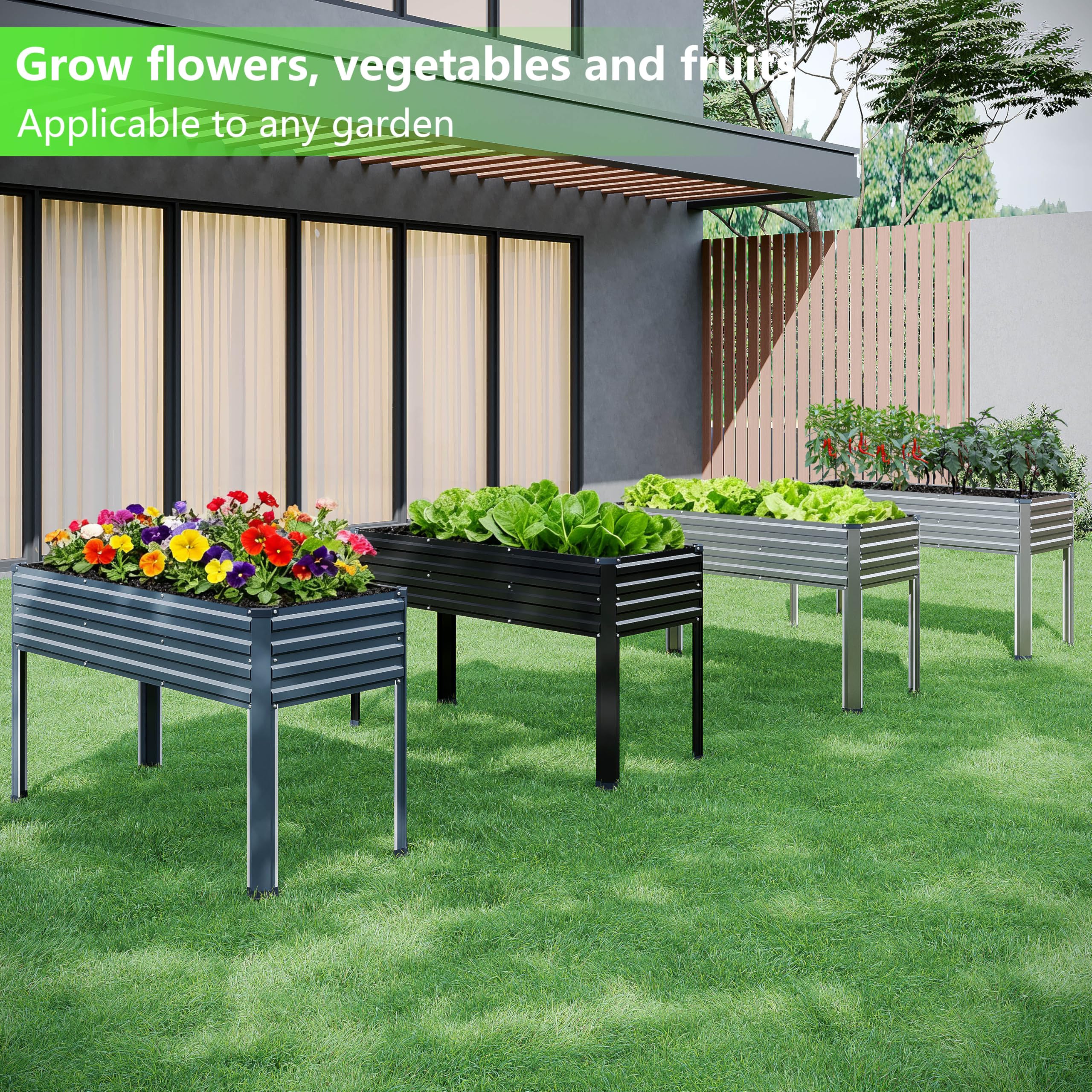 Modern grey finish suits urban balconies and patios