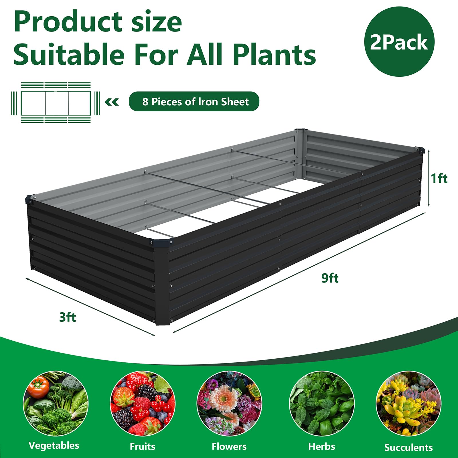 Vengarus open-base garden bed showing drainage capability.