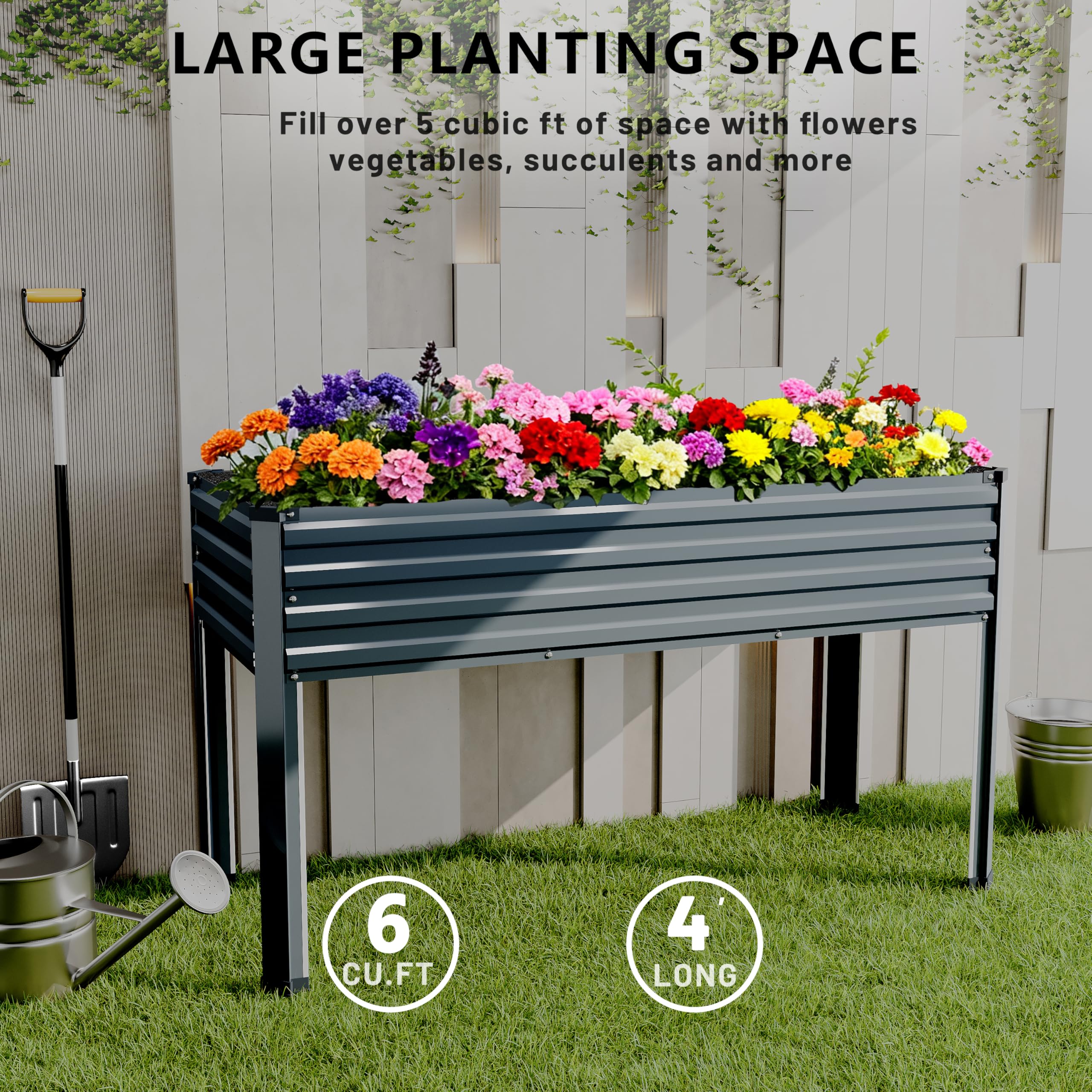 Outdoor-ready garden bed set for backyard or patio spaces