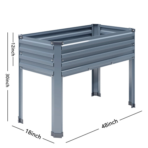 Corner pads protect users on the raised garden bed