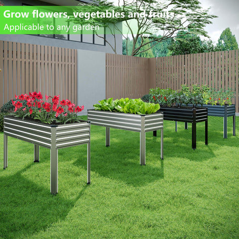 Vengarus silver galvanized finish ideal for outdoor patio gardening.