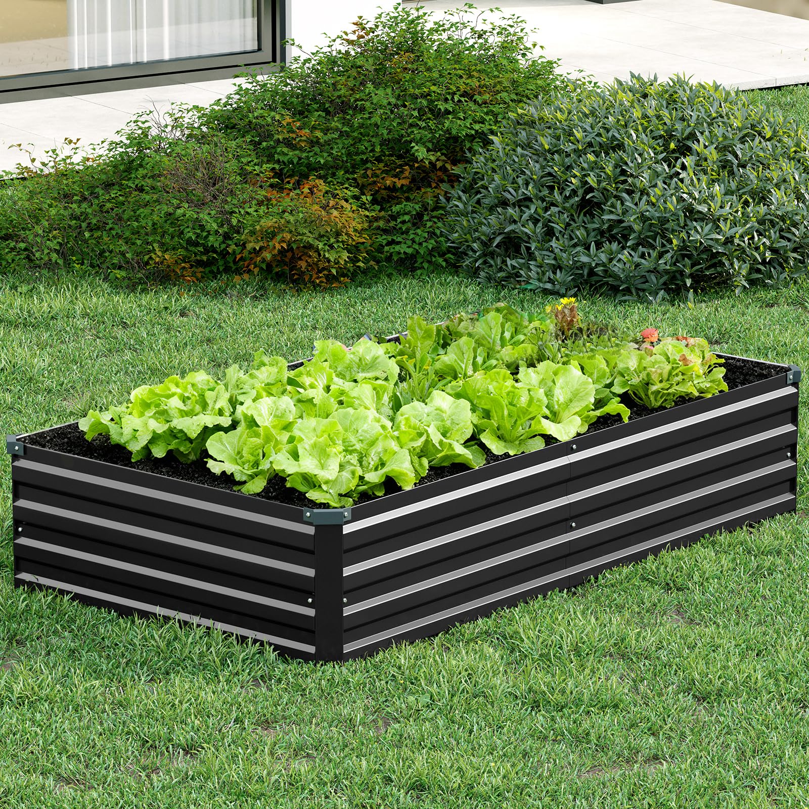 Vengarus rectangular planters suitable for vegetables, herbs, and flowers.