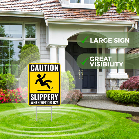 Venicor yard sign displayed in a driveway captures attention.