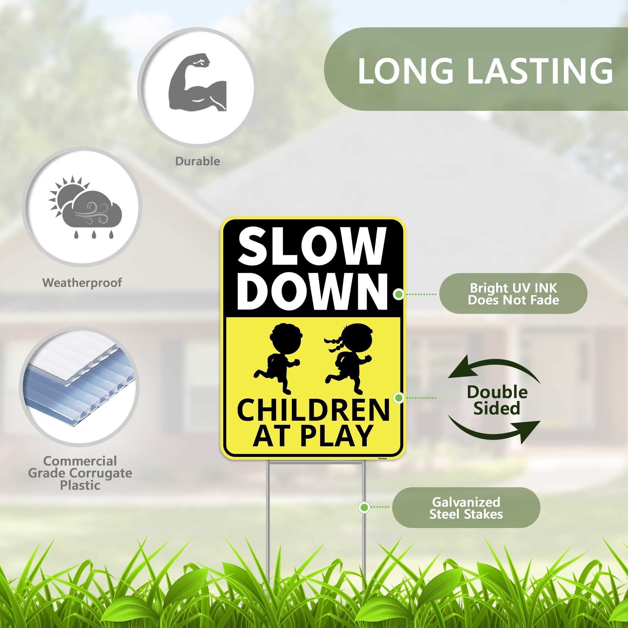 Venicor corrugated-plastic-sign 13x17 offers durable outdoor visibility