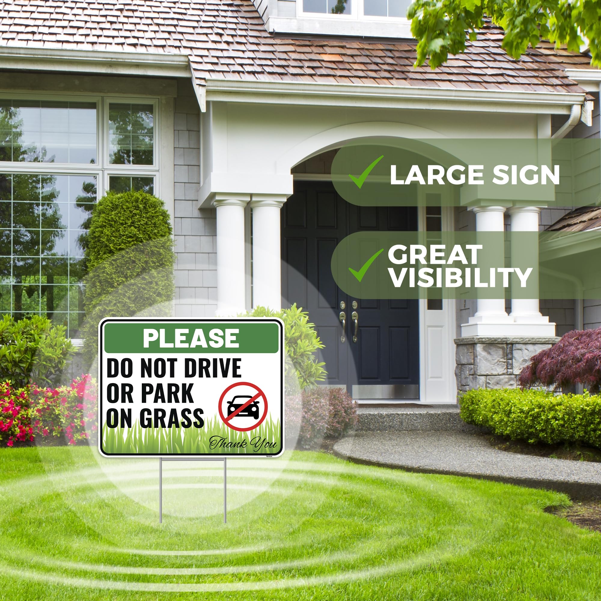 Venicor corrugated plastic sign stands up to weather and everyday use.