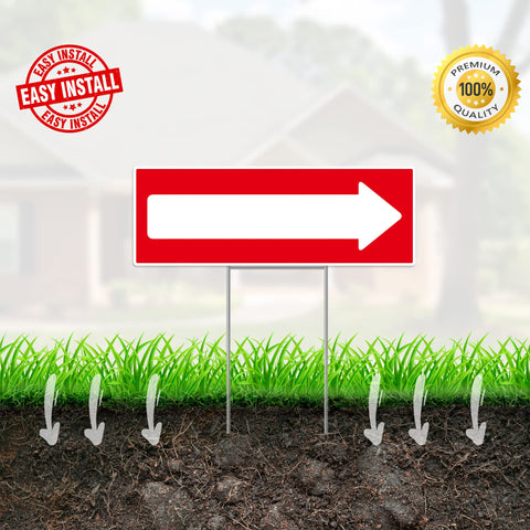 Venicor outdoor arrow sign designed for weatherproof use
