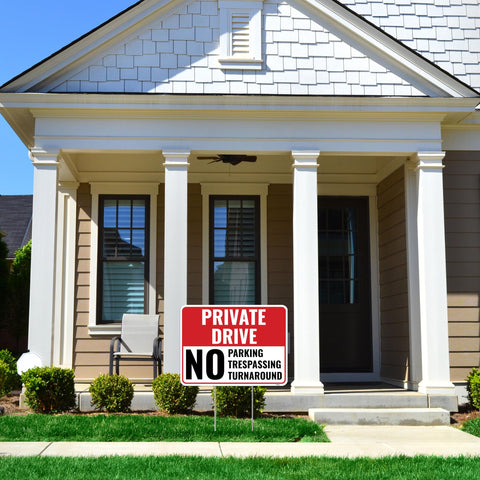 Venicor easy-install sign with stake included for tool-free setup