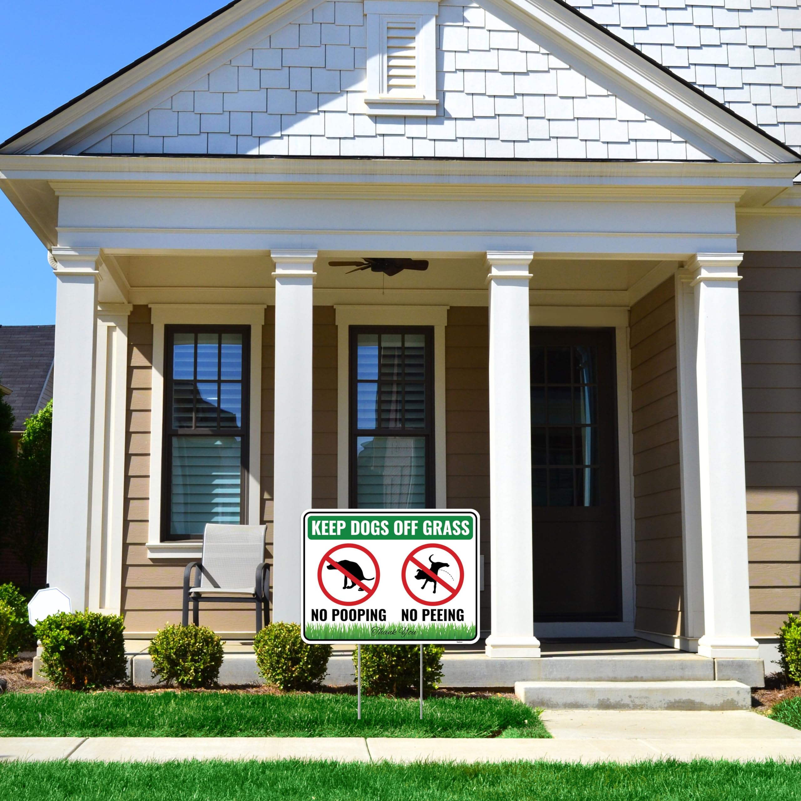 Venicor easy install sign slips onto stake in seconds.