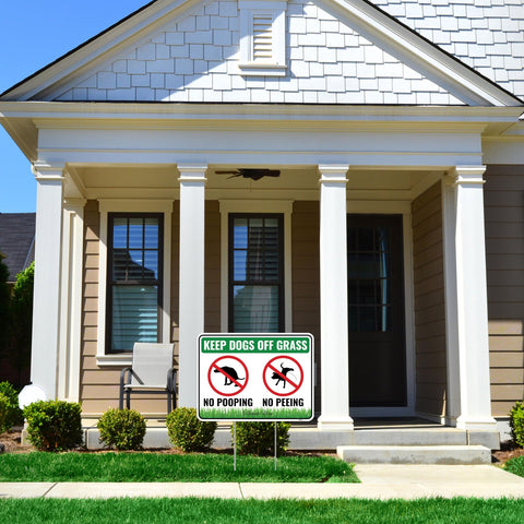 Venicor easy install sign slips onto stake in seconds.