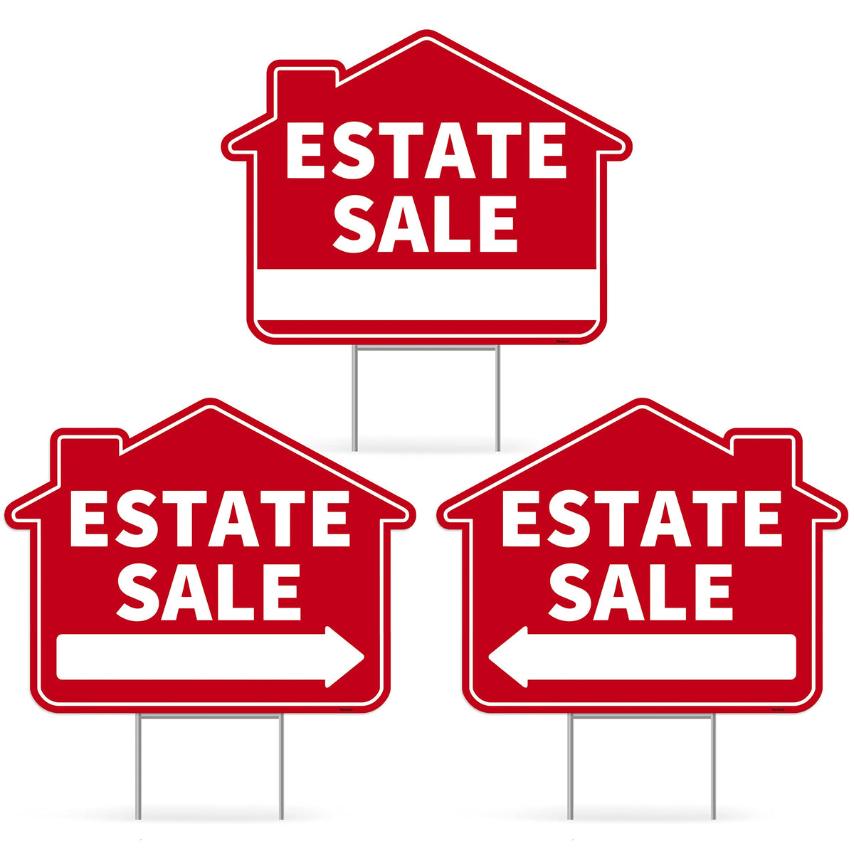 Venicor estate sale yard sign double-sided for maximum visibility