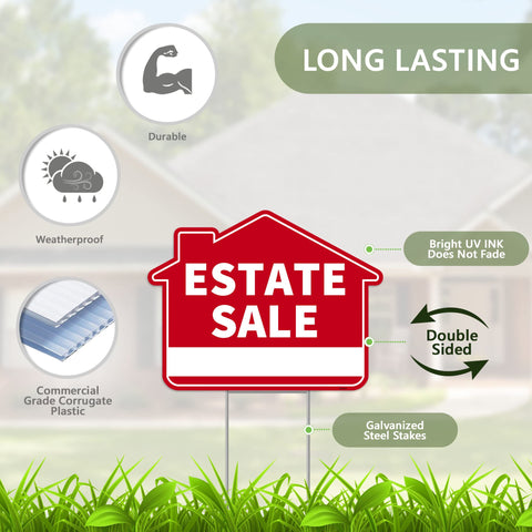 Venicor three-piece yard sign set with stakes for easy setup
