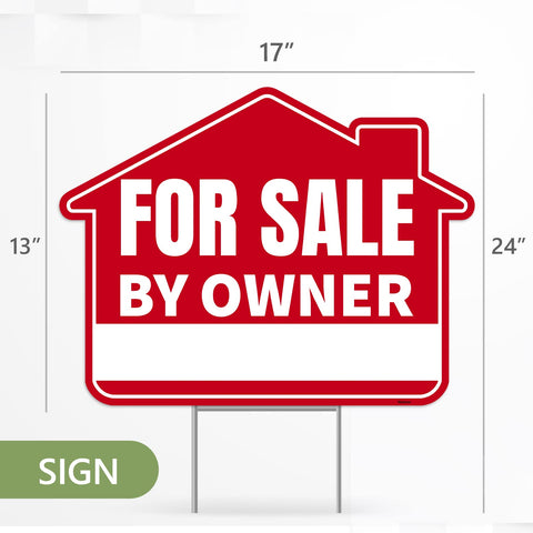 Venicor FSBO sign close-up shows large typography for quick reader comprehension.