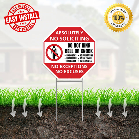 Venicor yard sign withstands wind and rain for outdoor use