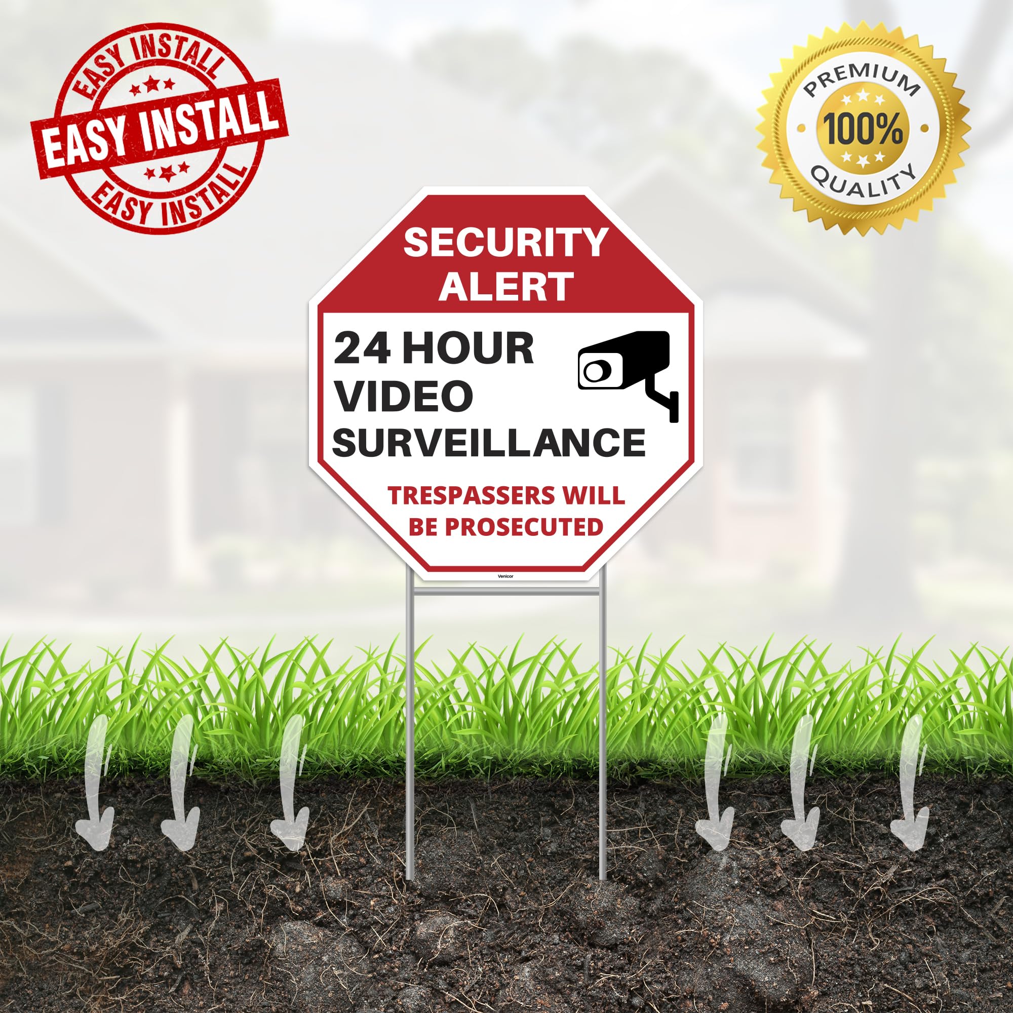 Venicor 2-pack yard signs provide versatile visibility options.