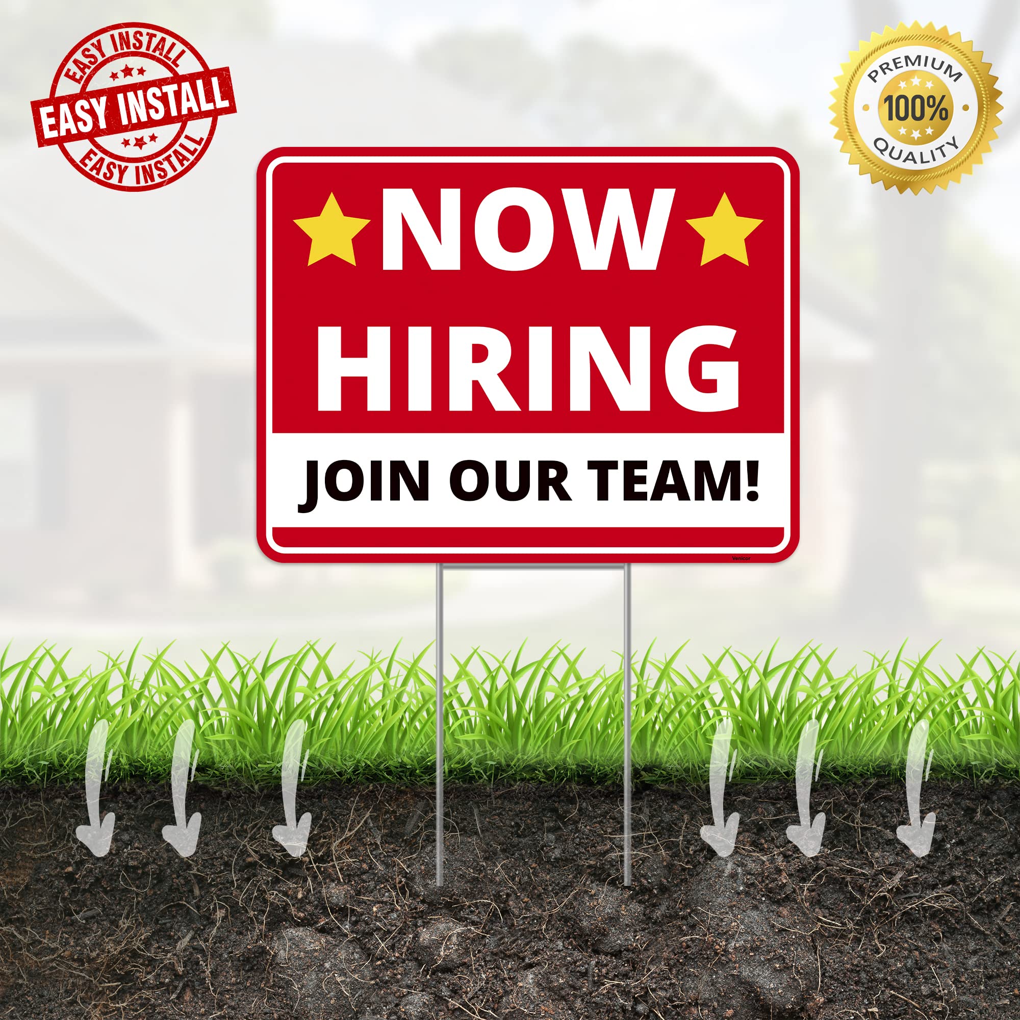 Venicor storefront sign in use enhances recruitment visibility.