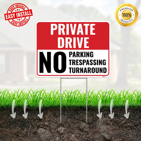 Venicor weatherproof, tear-proof sign ready for rain and wind