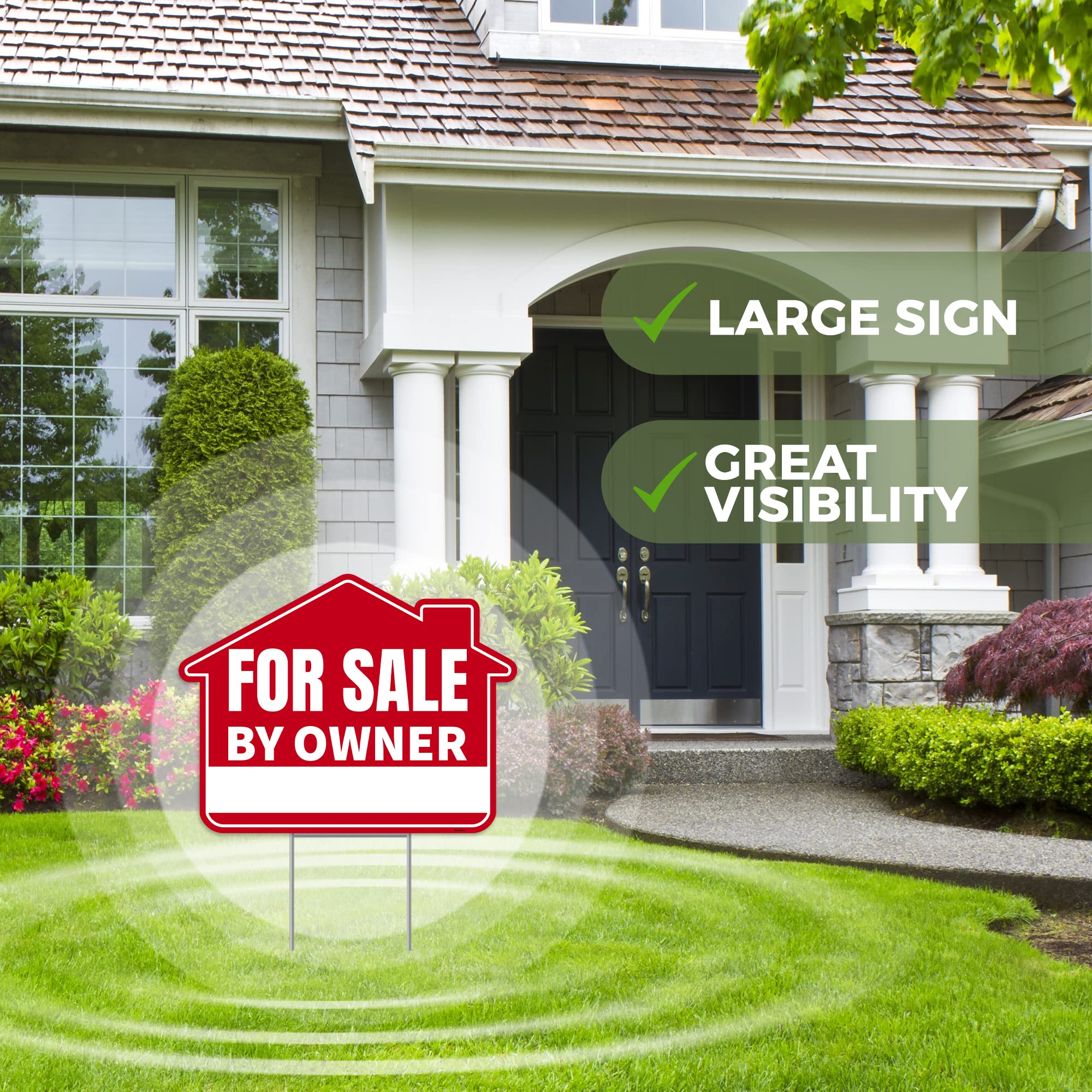 Venicor FSBO yard placement example on a residential lawn.