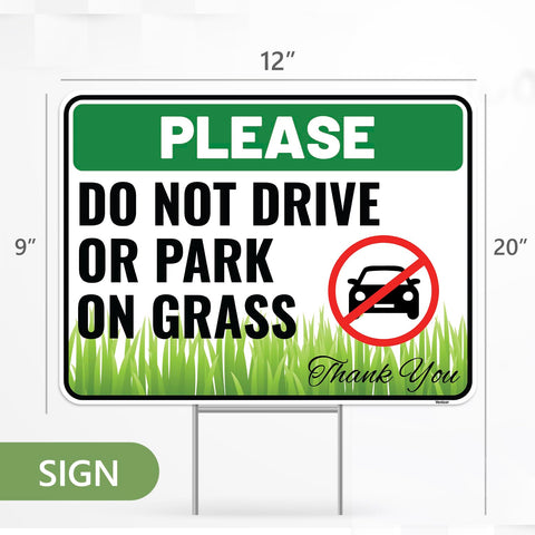 Venicor yard sign 12x9 with bold lettering for high visibility and clear instructions.