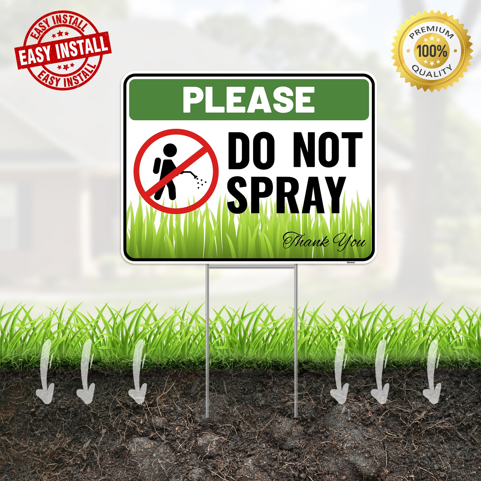 Venicor yard-sign-set-two demonstrates a convenient two-sign solution for lawns.