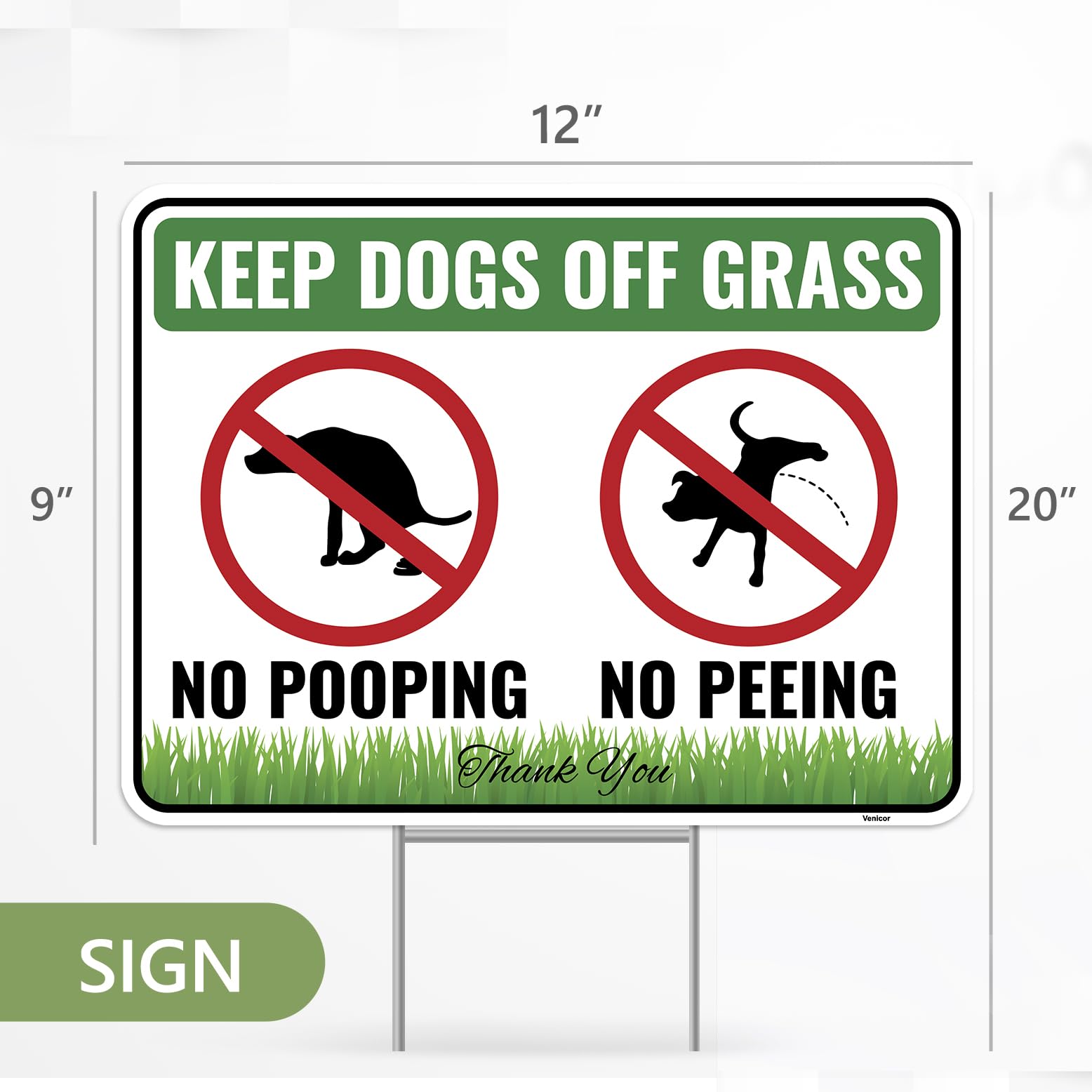 Venicor yard sign weatherproof corrugated plastic withstands outdoor conditions.