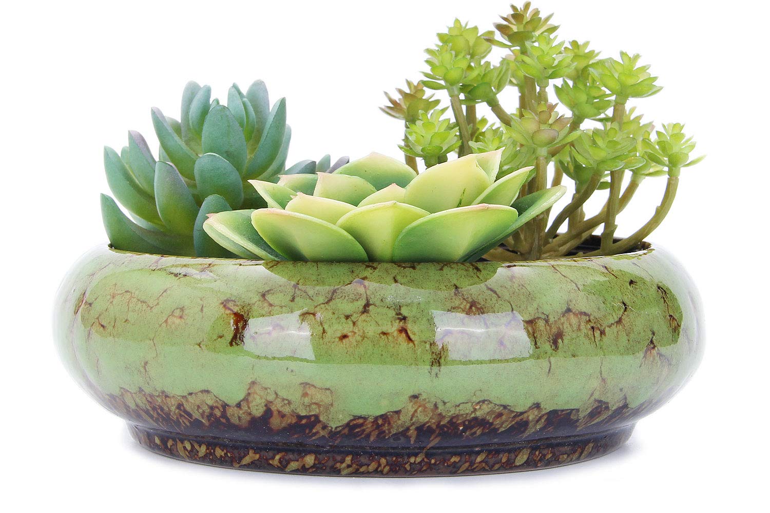 VanEnjoy 7.3-inch round succulent planter with drainage hole for healthy plant care